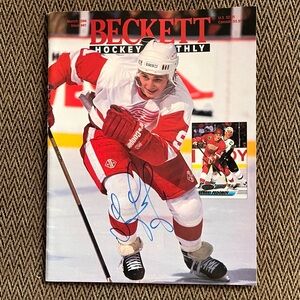 Sergei Federov signed 1994 Beckett Hockey Monthly Magazine #41 Detroit Red Wings